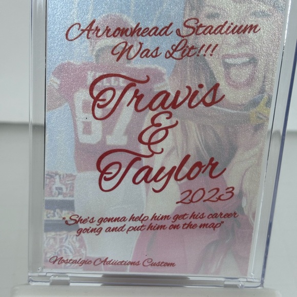 Taylor Swift Travis Kelce Downtown Custom Card Chiefs Kansas City Super Bowl - Picture 4 of 4